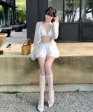 【3点セット】水着 ビキニ スカートビキニ ガーリー ティアードスカート 温泉 リゾート ビーチ JC7-DP-A23034