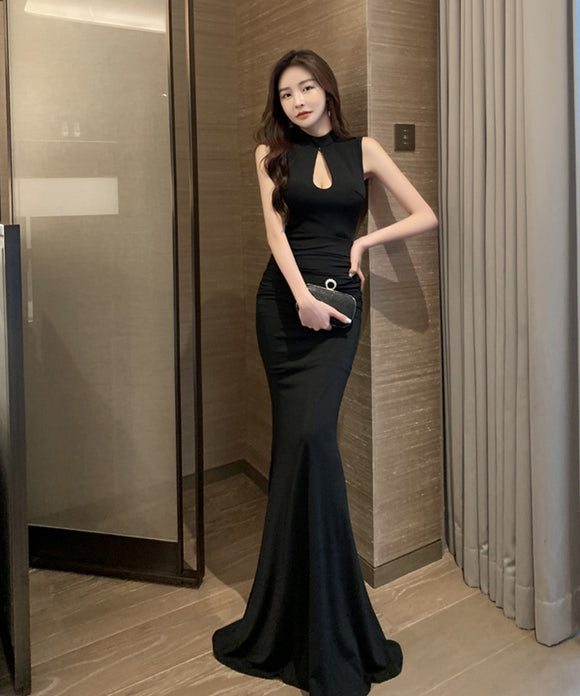 ロングドレス セクシー ボディコン ノースリーブ マキシドレス イブニングドレス エレガント 大人可愛い きれいめ 着やせ JC2-DD5806