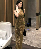 Lady's coco ロングドレス キャバドレス セクシー ワンショルダー タイト フレンチレトロ ワンショルダー パーティー JC2-XHY919311