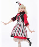 【5点セット】 かわいい コスプレ ハロウィン ホラー ピエロ コスチューム 仮装 制服パーティー JC2-XJ4267