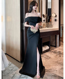 【2色】ロングドレス キャバドレス セクシー ストラップレス エレガント スリット入り パーティー 二次会 誕生日 JC2-YM9207