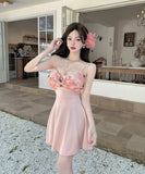 【3色】ミニドレス キャバドレス セクシー 胸元大胆 ドッキング バイカラー ナイトワーク Aライン 指名 JC2-DD6321