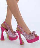 【2色】ハイヒール パンプス エレガント ピカピカ 蝶結び 脚長効果 セクシ YH5-XL-JJM-663-3