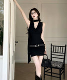 セクシーニットワンピース・ウエスト引き締めハイエンドタイト ミニスカート HMZ2-ZED887387GT513