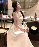 【3色】Lady's coco ロングドレス キャバドレス セクシー フレンチ ワイドストラップ エレガント タイト 上品 ウエストマーク Aライン リボンデザイン JC2-CD7-337-31130860