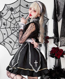 【5点セット】 コスプレ ハロウィン ゴシック シスターコス ゴシック ゴーストドレス 神コス 仮装パーティー  JC2-XJJ211