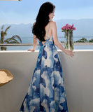 ロングドレス サンドレス 気質 かわいい 夏新作 海 ワンピース YH2-QJ9782