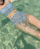 水着 ビキニ セクシー ストライプ ハイウエストビキニ キャミデザイン 写真映え ビーチ リゾート 温泉DQ7-DP-A23067