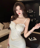 【2色】ロングドレス キャバドレス セクシー フレンチムード レース マーメイドドレス エレガント ボディコン パーティー JC2-JW8061DXH619