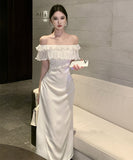 ロングドレス キャバドレス セクシー 清楚感 サテン マーメイドライン JC2-XHY917772