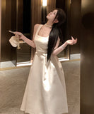 【3色】Lady's coco ロングドレス キャバドレス セクシー フレンチ ワイドストラップ エレガント タイト 上品 ウエストマーク Aライン リボンデザイン JC2-CD7-337-31130860