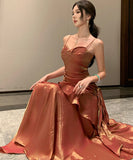 【5色】ロングドレス キャバドレス セクシー マーメイド フリル キャミソールドレス JC2-XHY913191