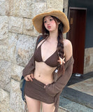 【2色】4点セット 水着 ビキニ モノキニ セクシー かわいい おしゃれ 海辺 YH7-DP-A32570