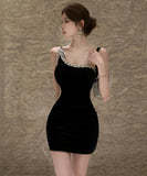 【ロング＆ミニ】Lady's coco キャバドレス セクシー オフショルダー ビジューデザイン ボディコン ベルベット 着やせ パーティー JC2-ZED882631DXH437A