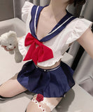 ルームウェア ランジェリー セクシー リボンデザイン セーラー服 キャンパス誘惑 JKコスチューム JC8-JJ1119