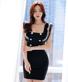 【2色】ミニドレス キャバドレス 夏新作 エレガント フリル 気質 SWEET YH2-ZED880864E