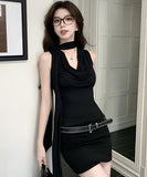 セクシーニットワンピース・ウエスト引き締めハイエンドタイト ミニスカート HMZ2-ZED887387GT513