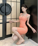 【2色】ミニドレス キャバドレス セクシー Vネック クロスデザイン ラインストーン 細見え バックオープン パーティー JC2-DD3811