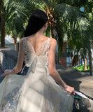 ワンピース ロングドレス レース 気質 インスタ映え 蝶 高品質 名媛風 YH2-ZED886195BH432