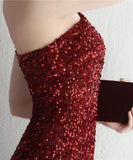 【8色】ロングドレス キラキラ パーティードレス ワンーショルダー お姫様 誕生日 演奏会 宴会 WQ2-YEY18900#