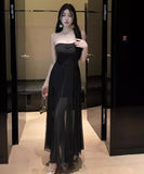 ロングドレス オフショルダー チュール セクシー 気質 背露出 キャバクラ お洒落 YH2-DD6849