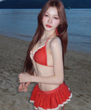 水着 ビキニ セクシー ドット柄 ガーリー スカート付きビキニ 小胸さん向け 温泉 リゾート JC7-DP-A23002