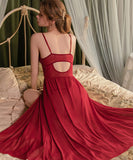 ルームウェア ランジェリー セクシー 透け感 メッシュ レース切替 フロントスリット ガウン付きセット JC8-GR6751