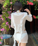 4点セット 水着 ホルターネック モノキニ ビキニ 可愛い 海 セクシー YH7-CF-2406