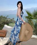 ロングドレス サンドレス 気質 かわいい 夏新作 海 ワンピース YH2-QJ9782