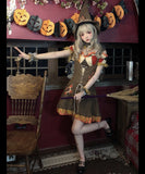 【4点セット】 かわいい コスプレ ハロウィン ダーク 魔女 ロビンフッド エルフ かかし コスチューム 制服パーティー JC2-X9051