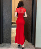 ロングドレス セクシー 谷間露出 気質 セレブ風 脚長効果 キャバドレス YH2-DD6628