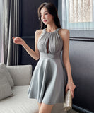 【4色】Lady's coco ミニドレス キャバドレス セクシー 着やせ Aライン ノースリーブ ウエストシェイプ ぽっこりお腹カバー 大人可愛い きれいめ 神コーデ クラブ JC2-YM8876