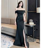 【2色】ロングドレス キャバドレス セクシー ストラップレス エレガント スリット入り パーティー 二次会 誕生日 JC2-YM9207