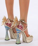 【2色】ハイヒール パンプス 蝶 エレガント 美足効果 新作 セクシー YH5-XL-JJM-3415-88