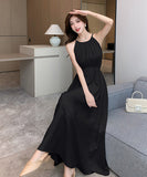 【2色】ロングドレス 背露出 チュール 着痩せ ホルターネック 気質 おしゃれ YH2-ZED885933GT435