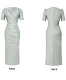 【3色】手作り 膝丈ドレス エレガント セレブ風 高品質 セクシー 気質 YH2-JY30167