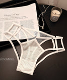 下着 サテンレース ショーツ 透け感 細ストラップ セクシー 三角ショーツ  綿100%のクロッチャー付き LW2-RS61-70d