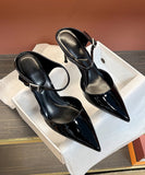 【2色】ハイヒール サンダル ポインテッドトゥ ビジュー付きストラップ ピンヒール クローズドトゥ デート お出かけ 出勤 JC5-FZ-MX-067