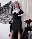 【4点セット】 セクシー コスプレ ハロウィン シスターコスチューム クロス マリア風 舞台用コスチューム 制服パーティー JC2-XJ9040