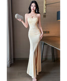 【2色】ロングドレス キャバドレス セクシー マーメイドライン キャミワンピ エレガント パーティー JC2-JX5822