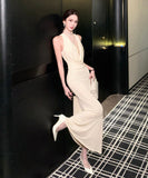 【2色】ミニドレス キャバドレス セクシー レース切り替え ドレープネック ノースリーブ ボディコン パーティー お呼ばれ JC2-CD6-157-83320760