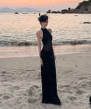 ロングドレス キャバドレス セクシー ホルターネック ボディコン チュール 細見え シースルー パーティー JC2-CD6-157-83220550