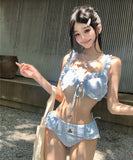 【2色】水着 ビキニ セクシー ガーリー キュート 小胸さん向け 清楚系 温泉 リゾート ビーチ INS映え JC7-DP-A23028