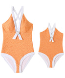 【3type】親子 ペアルック 水着 ペア キッズ レディース ワンピース 体型カバー リンクコーデ 親子水着 キッズ水着 YH7-HY-X2307