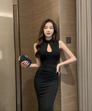 ロングドレス セクシー ボディコン ノースリーブ マキシドレス イブニングドレス エレガント 大人可愛い きれいめ 着やせ JC2-DD5806