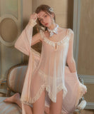 セクシー レース ナイトドレス  バックオープン ルームウェア シースルー ランジェリー 網レース 下着 ナイトウェア LW8-GRXK6480