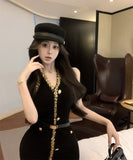 Ladys coco ミニドレス キャバドレス セクシー ボディコン ホルターネック フレンチ風 ヴィンテージ風 ベルト付き 上品 ボディコン クラブ JC2-XKDD435A-6006-Sep25