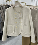 【2色】カシミヤ コート 高品質 手作り かわいい 新作 ゴージャス XH2-ZDM2303