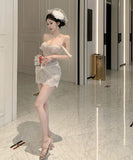 ミニドレス キャバドレス セクシー 上品 レース キャミワンピ おしゃれ ギャル系 ボディコン チュール ドレープ JC2-ZED885720DXH238B