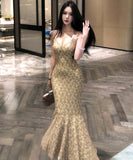 Lady's coco ロングドレス キャバドレス セクシー バックレス スパンコール マーメイドワンピ 交差ストラップ パーティー 二次会 JC2-XHY919310